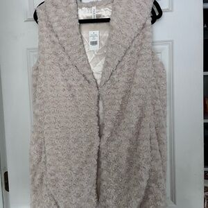 Women's Beige Textured Vest